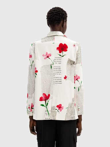 Blazer with contrasting details  - 3