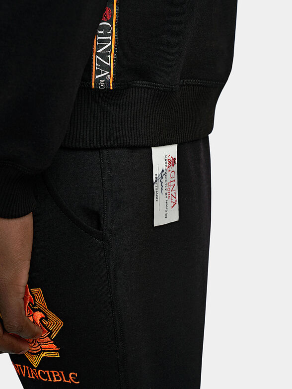 Black sweatshirt with orange accents - 2