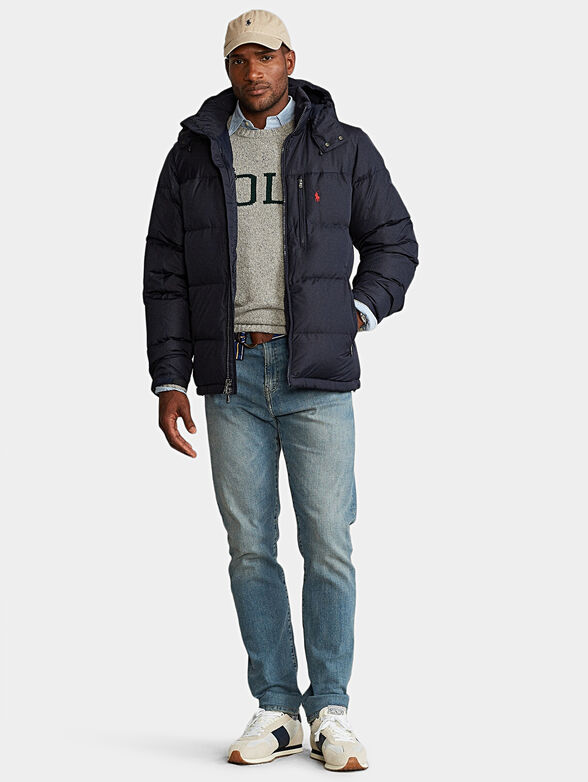 Padded jacket with logo embroidery - 2