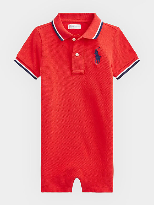 Red overall with logo embroidery - 1