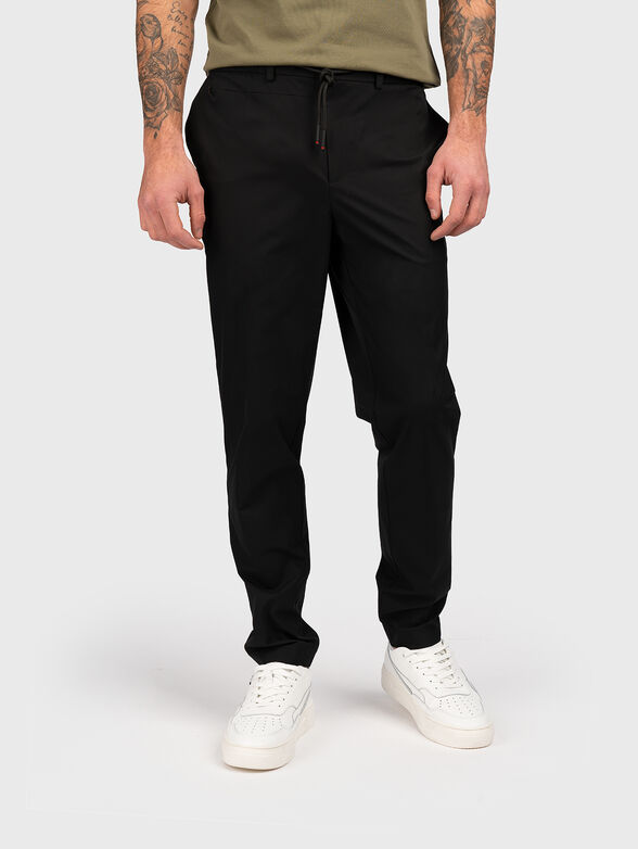 Black chino trousers with laces - 1
