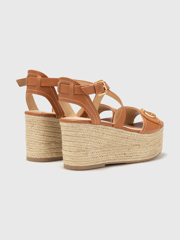 BALI 01 leather sandals in brown - 3