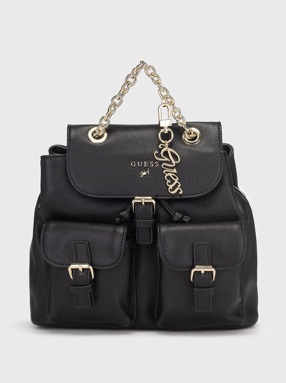 Black backpack with metal accents - 1