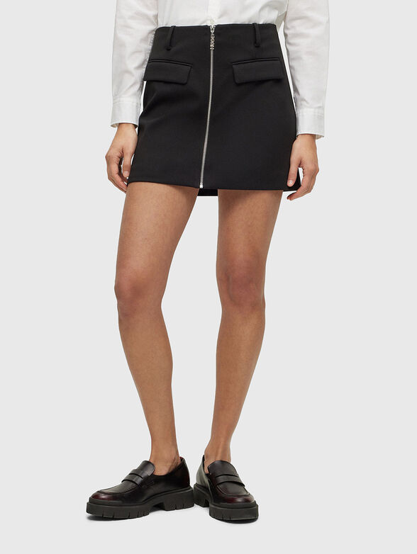 RALARA mini skirt with accent zip - 1