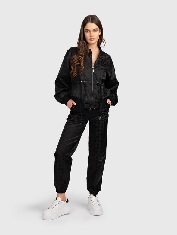 Sports trousers with monogram logo print - 4