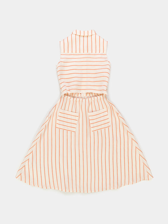 Sleeveless striped dress - 3