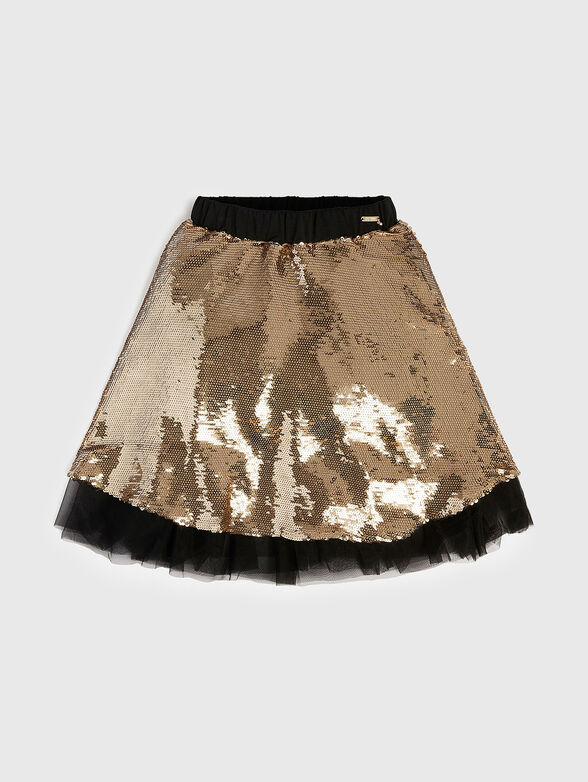 Mini skirt with golden sequins - 1
