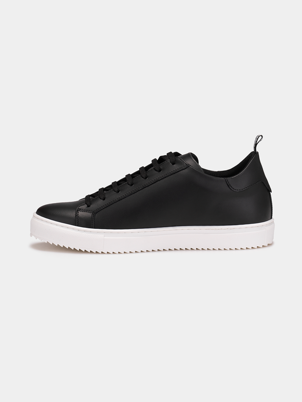 Black sneakers with logo print - 4