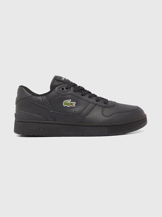 Black leather sneakers - 1