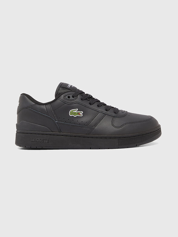 Black leather sneakers - 1
