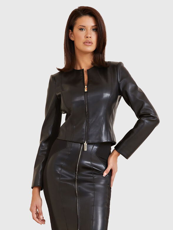 ROSE jacket faux leather and textile - 1