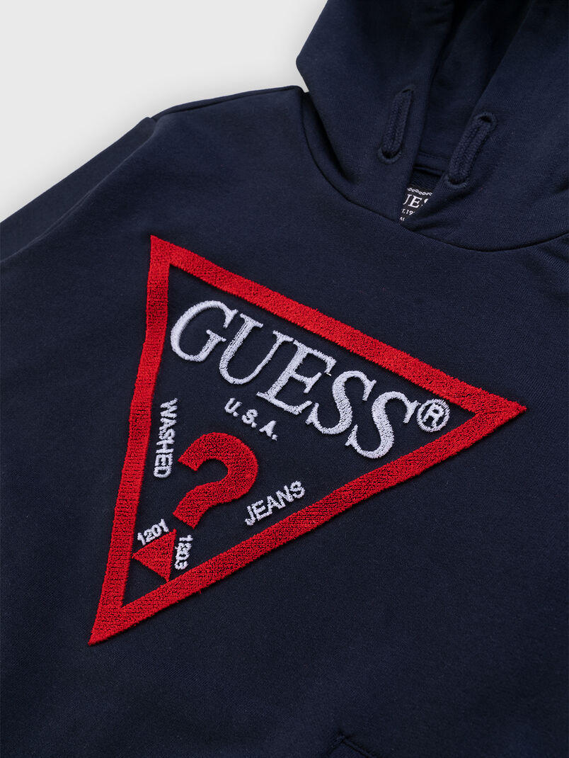 Dark blue sweatshirt with triangular logo - 3