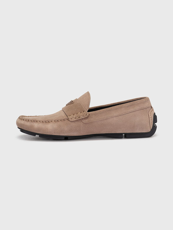 Beige suede loafers - 4