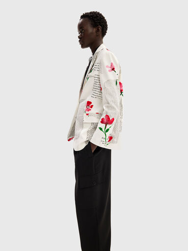 Blazer with contrasting details  - 5