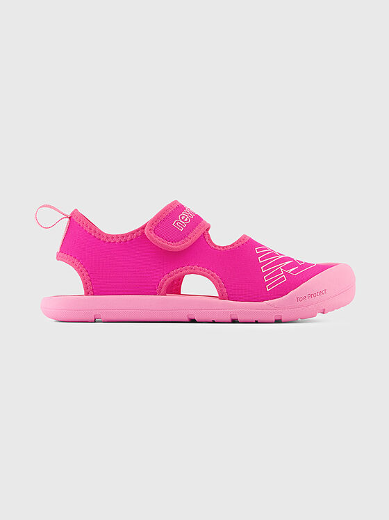 CRSR pink sandals with logo accent - 1