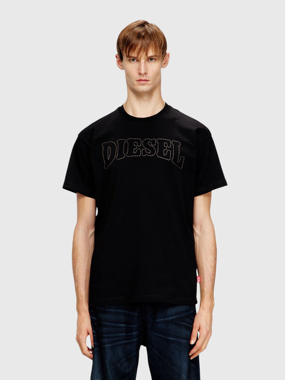 Cotton T-shirt with embroidered logo - 1