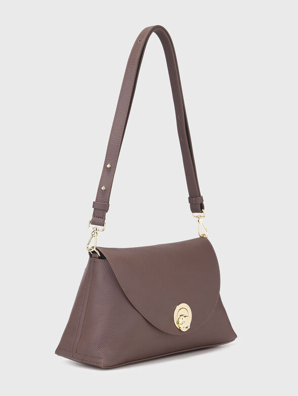 Leather crossbody bag with embossed texture - 4