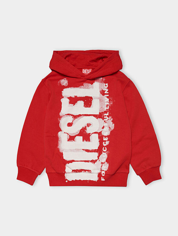 Black sweatshirt with logo print - 1