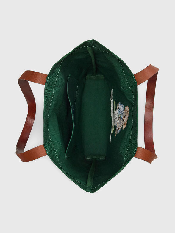 Green bag with a Polo Bear print - 6