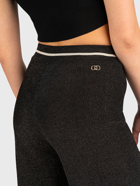 Trousers with high waist and logo - 3