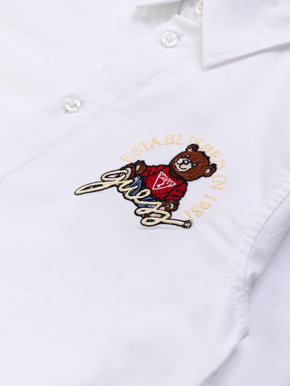 Oxford shirt with embroidered detail - 3