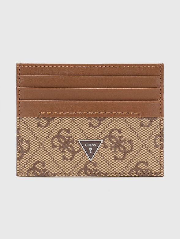 Card holder with monogram print - 1