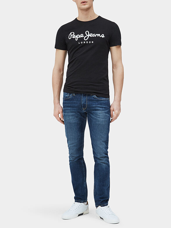 Black T-shirt with logo print - 2