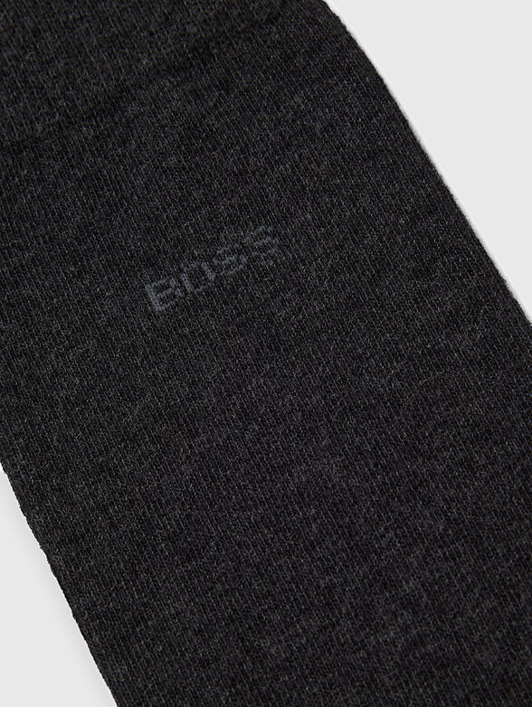 Two pairs of long black socks  - 2