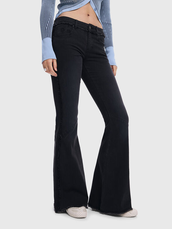 Flared jeans with fringes  - 1