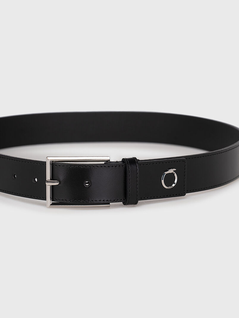 Leather belt with logo detail - 3