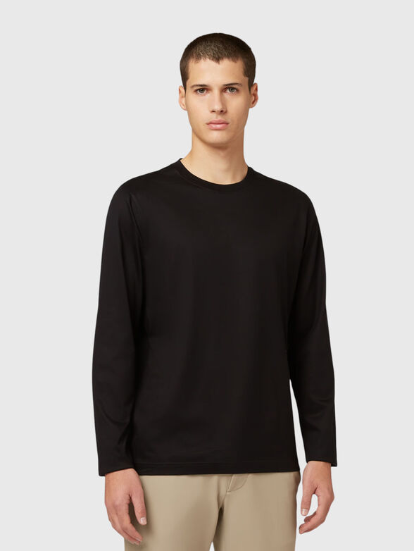 Black cotton blouse - 1