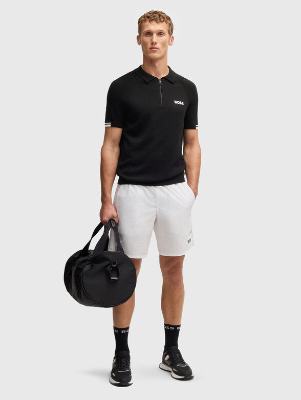 Short sleeved polo shirt with zip - 2
