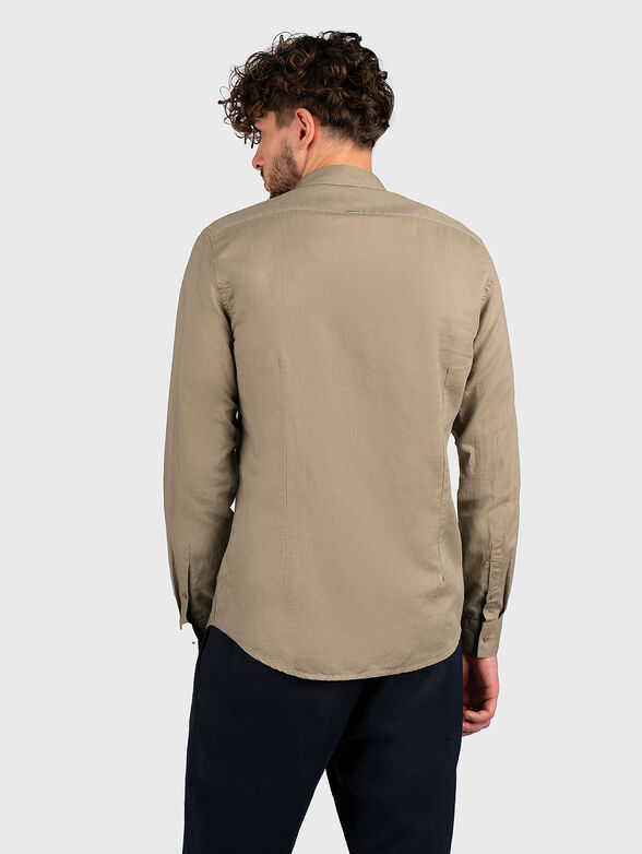 ALICANTE beige shirt in linen blend - 3