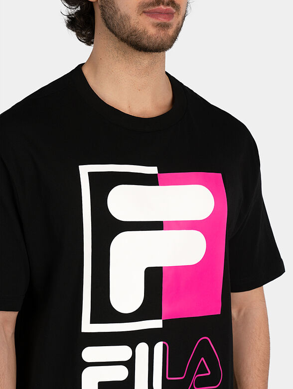 Cotton T-shirt in black - 2