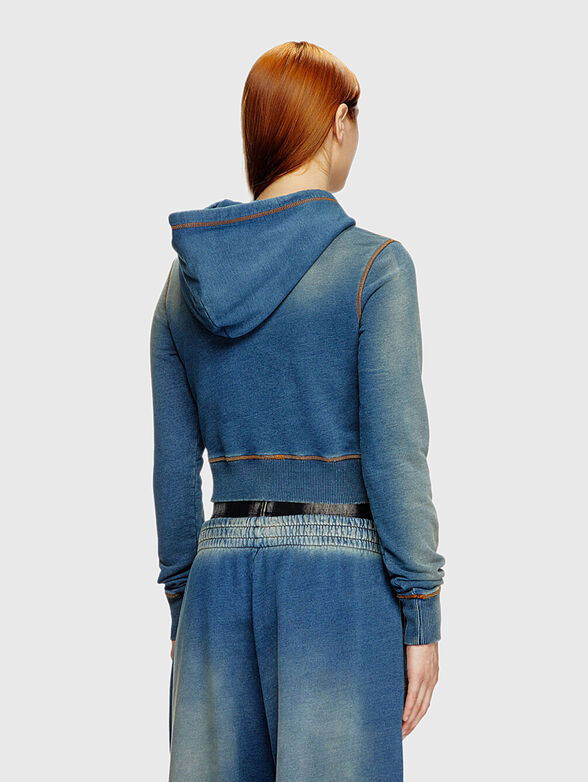 Short hooded sweatshirt with embroidered logo - 3