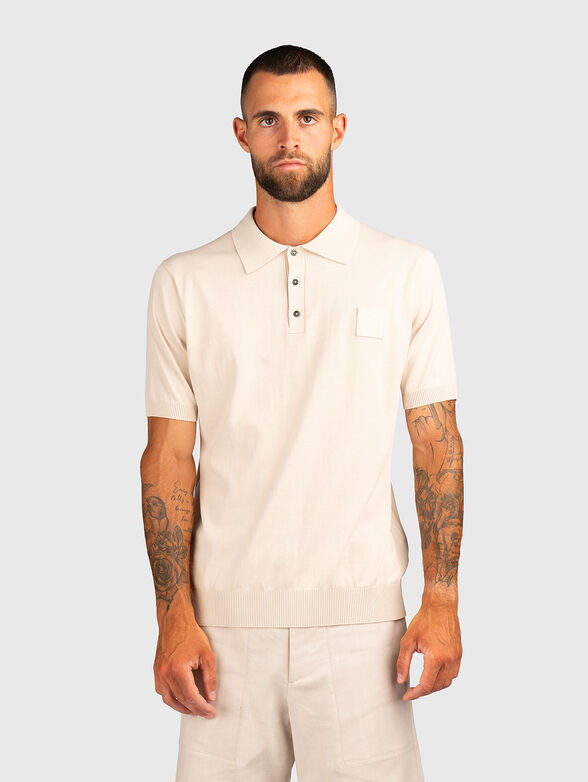 Short sleeved cotton polo shirt - 1