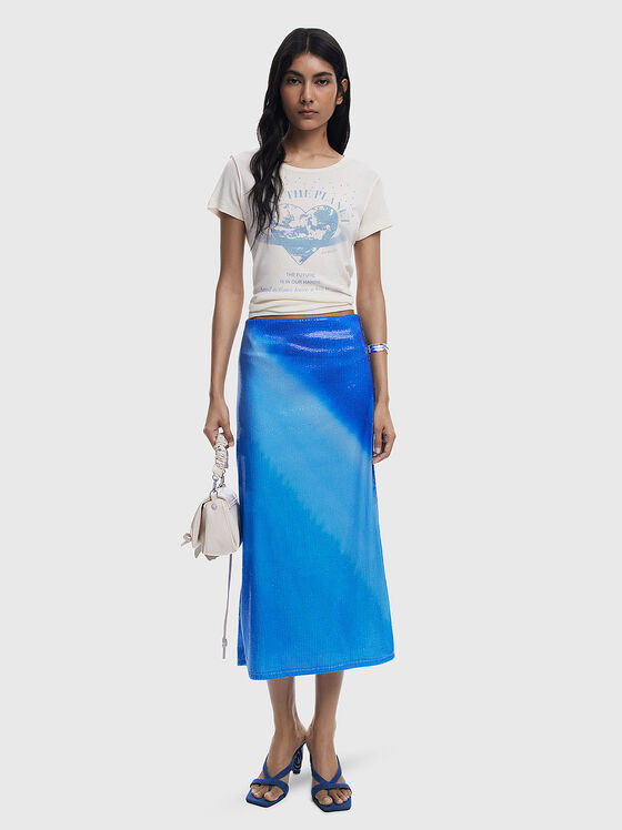 Midi skirt with sequins - 1