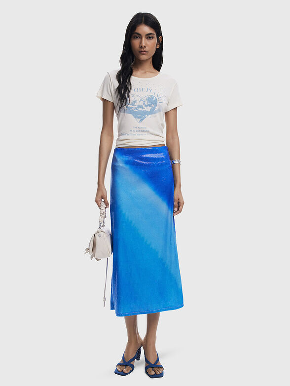 Midi skirt with sequins - 1
