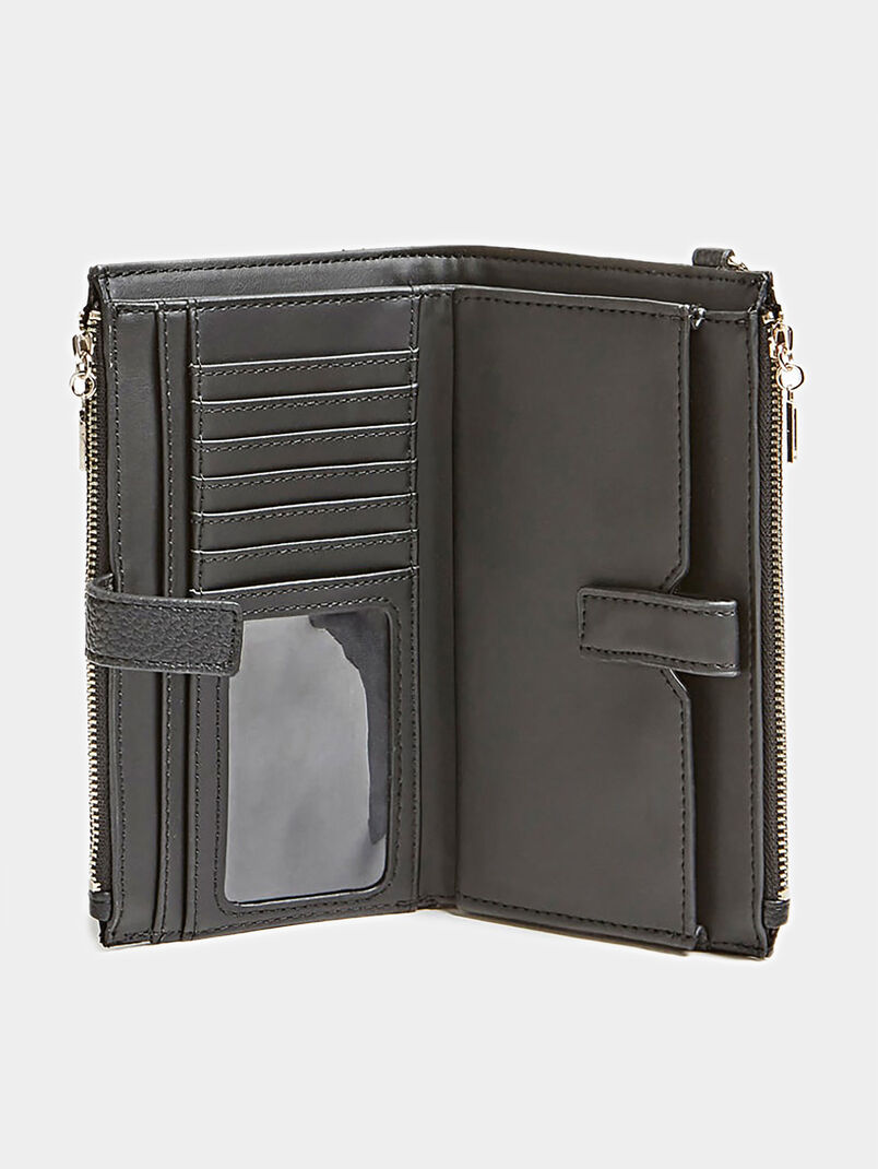 UPTOWN CHIC black wallet with wrist strap - 3