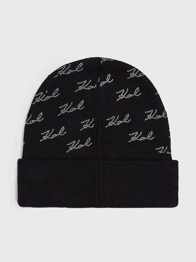 K/SIGNATURE rhinestones beanie brand Karl Lagerfeld  display picture 1