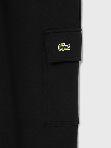 Black cargo trousers with logo - 4