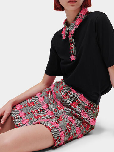 Boucl&eacute; mini skirt - 3