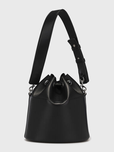 Black bucket bag with laser perforations - 3