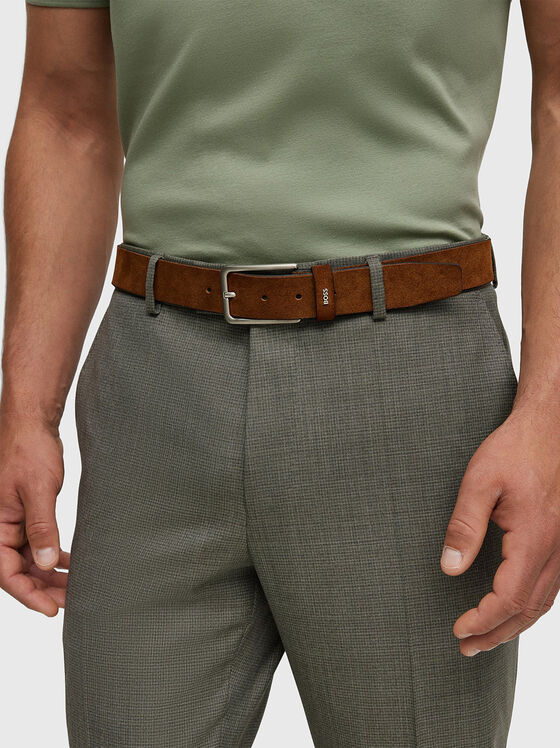 Dark blue suede belt - 2