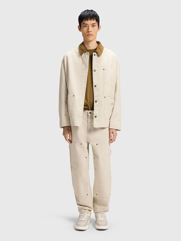 Cotton sweatshirt with oval neckline - 2