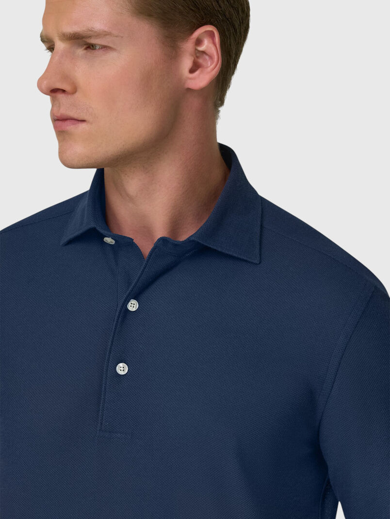 Cotton-blend polo shirt - 3