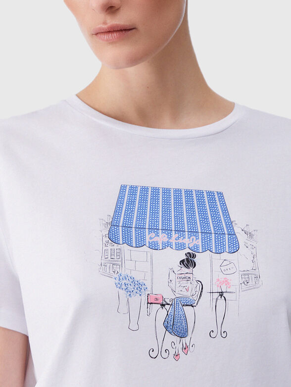 T-shirt with logo applique - 4