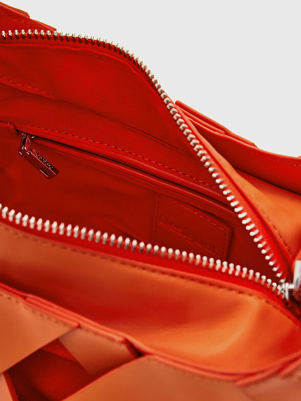 Orange bag with braided effect - 6