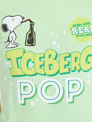 Green T-shirt with Snoopy print - 5