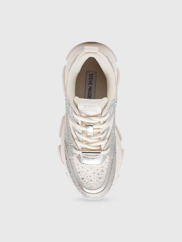 PRIVY sneakers in beige with rhinestones - 6
